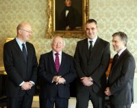 President Higgins Receives Recipients of the President of Ireland Young Researcher Award (PIYRA)