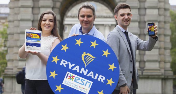 New ‘Erasmus Student Network’ booking platform launched at Ryanair